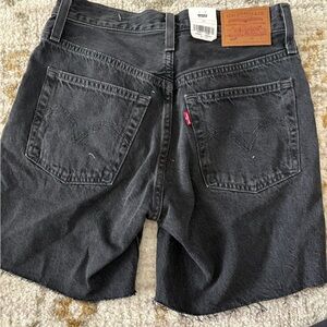 Levi's Charcoal Denim Cut-Off Shorts